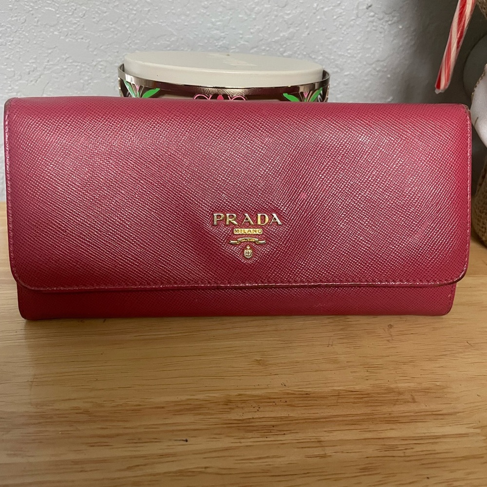 Prada Pink Leather Wallet